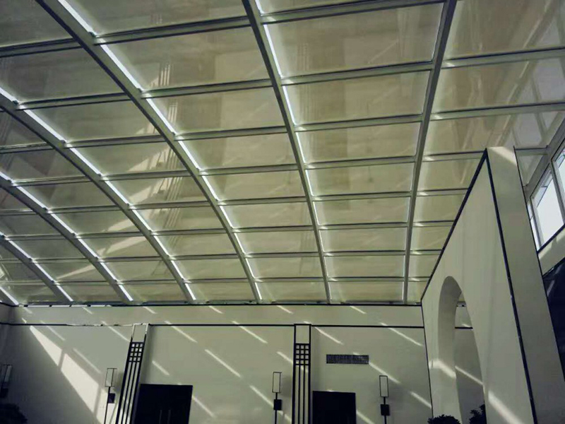 保定容城會(huì)所室外遮陽簾完工